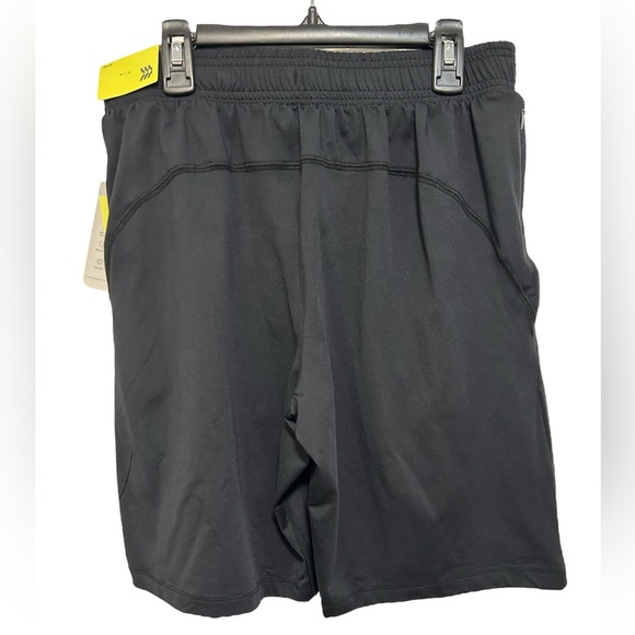 All in Motion Men’s 9” Soft Stretch Shorts Black Side Small Side Pockets NWT - Picture 4 of 11